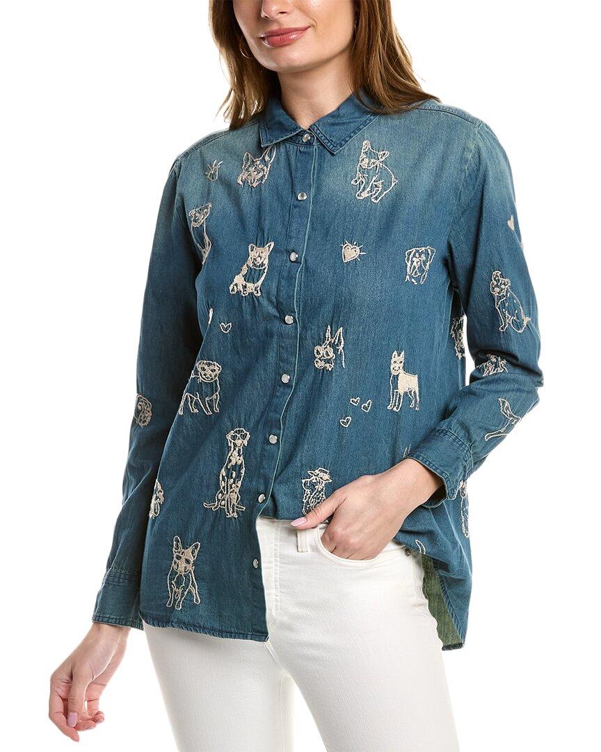 Johnny Was Tippi Button Down Shirt in Blue Lyst