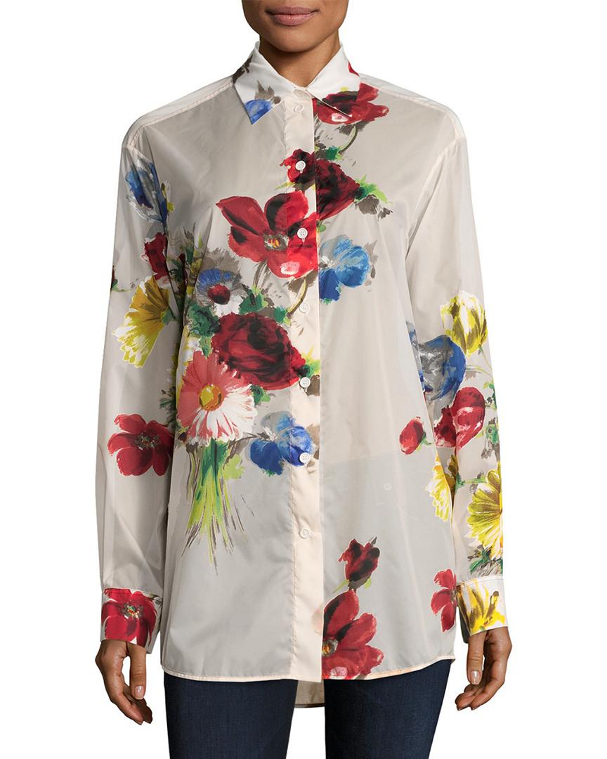 Celine Floral Printed Button Up Shirt 
