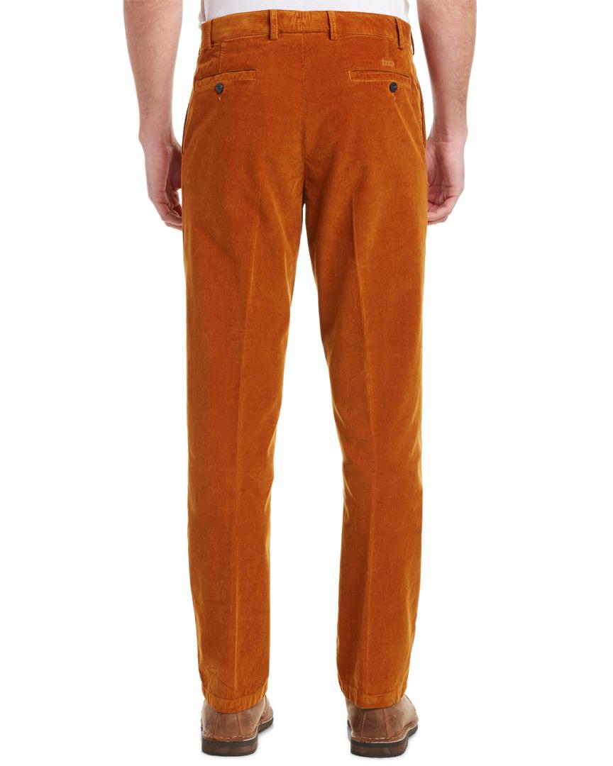 high waisted orange corduroy pants