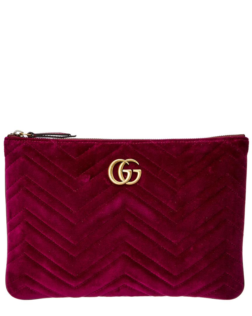 gucci velvet pouch