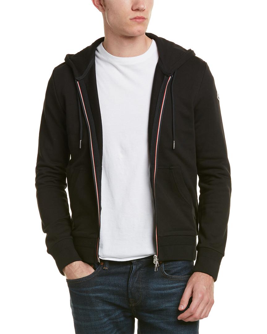 moncler zip hoodie black
