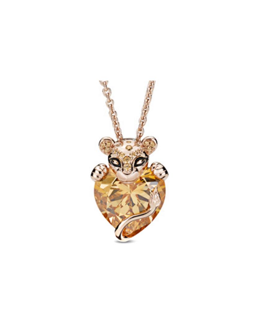 PANDORA Rose Cz Sparkling Lioness Heart Pendant Necklace in White | Lyst UK