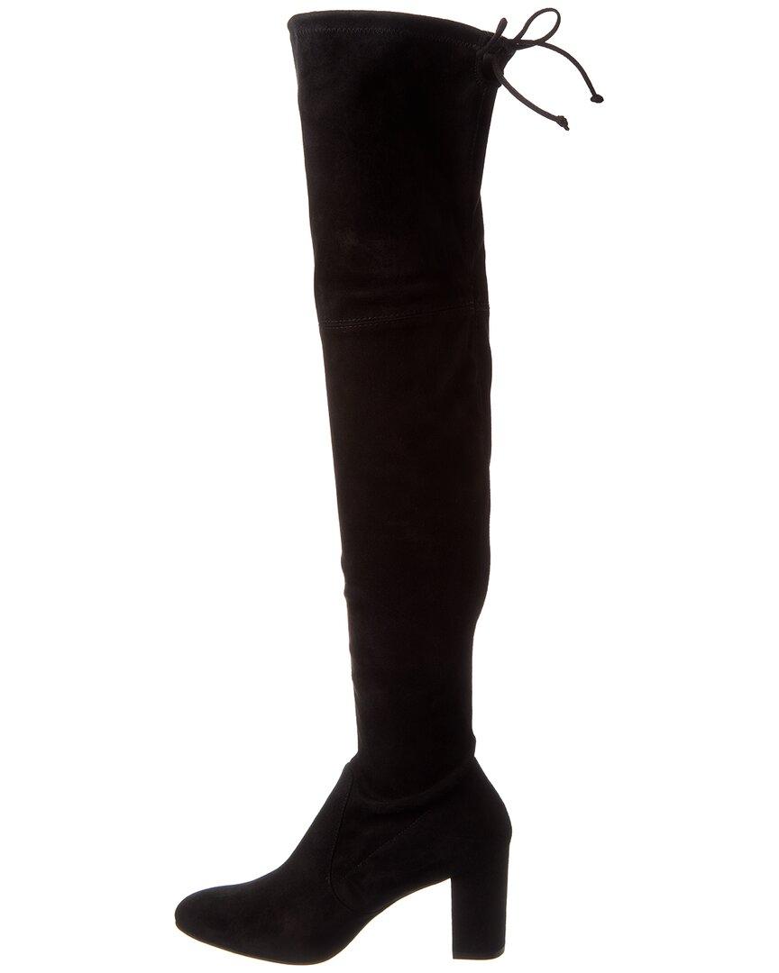 Stuart Weitzman Sofia City 75 Suede Over the knee Boot in Black Lyst UK