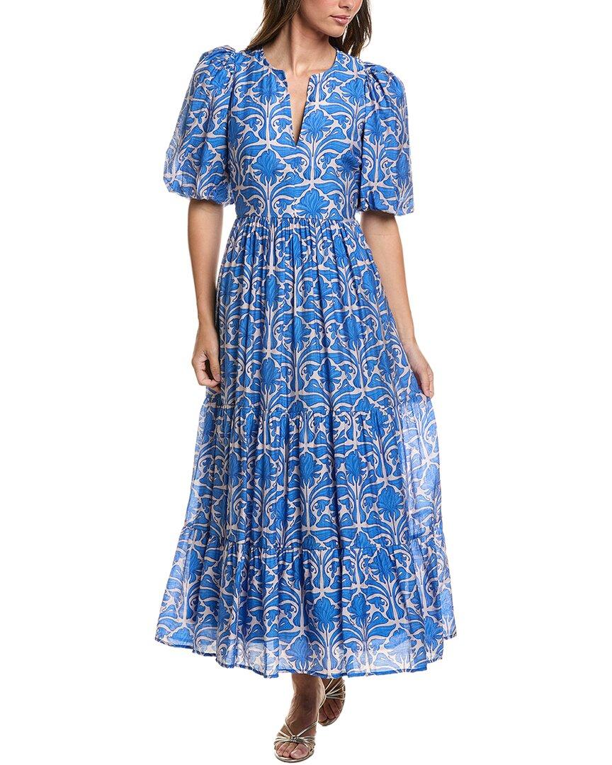 white cream midi dress THE CRESSIDA SMOCKED IN X-Large Lucille Short Sleeve Dress ModelID: 99 Color:Floral Multicolored which give a romantic