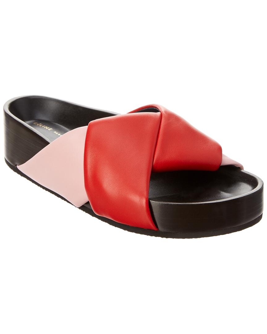 celine red sandals