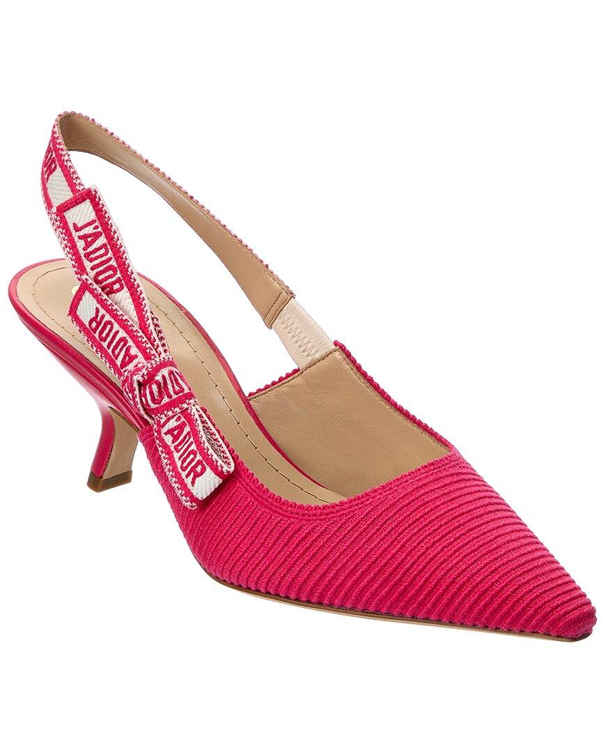 Dior J'a Embroidered Slingback Pump in Pink | Lyst