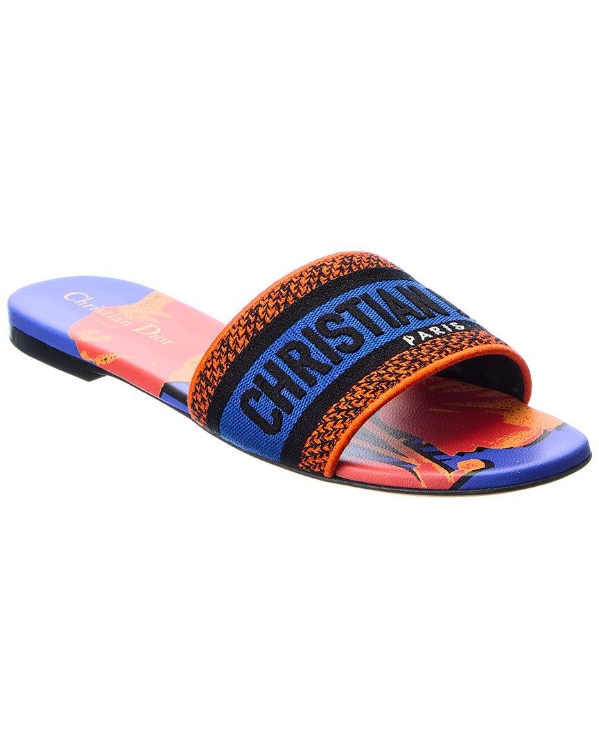 Dior Dway Canvas Sandal in Blue | Lyst