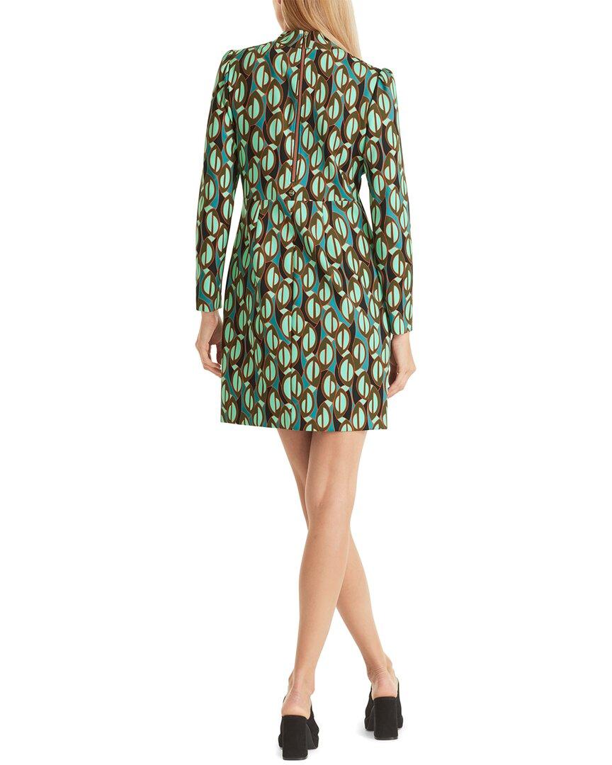 sage green bridesmaid dresses david's bridal Marc Cain Tropical Print Shirt Dress – BLU'S