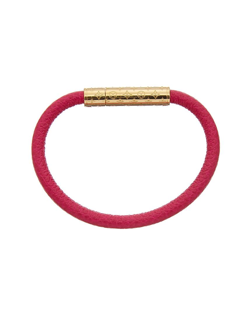 Louis Vuitton Pink Leather Confidential Bracelet - Lyst