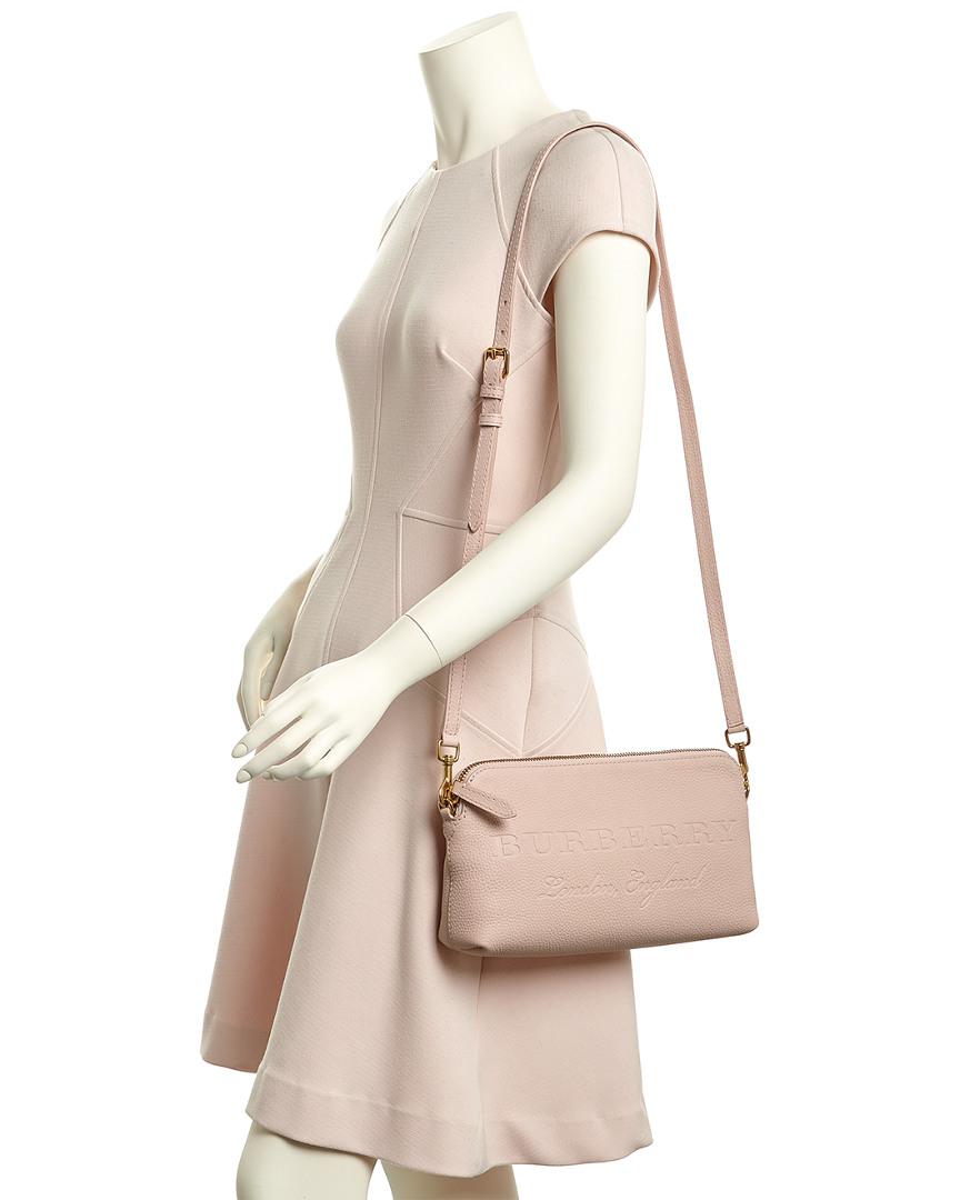Burberry Small Abingdon Leather Clutch in Pink - Lyst