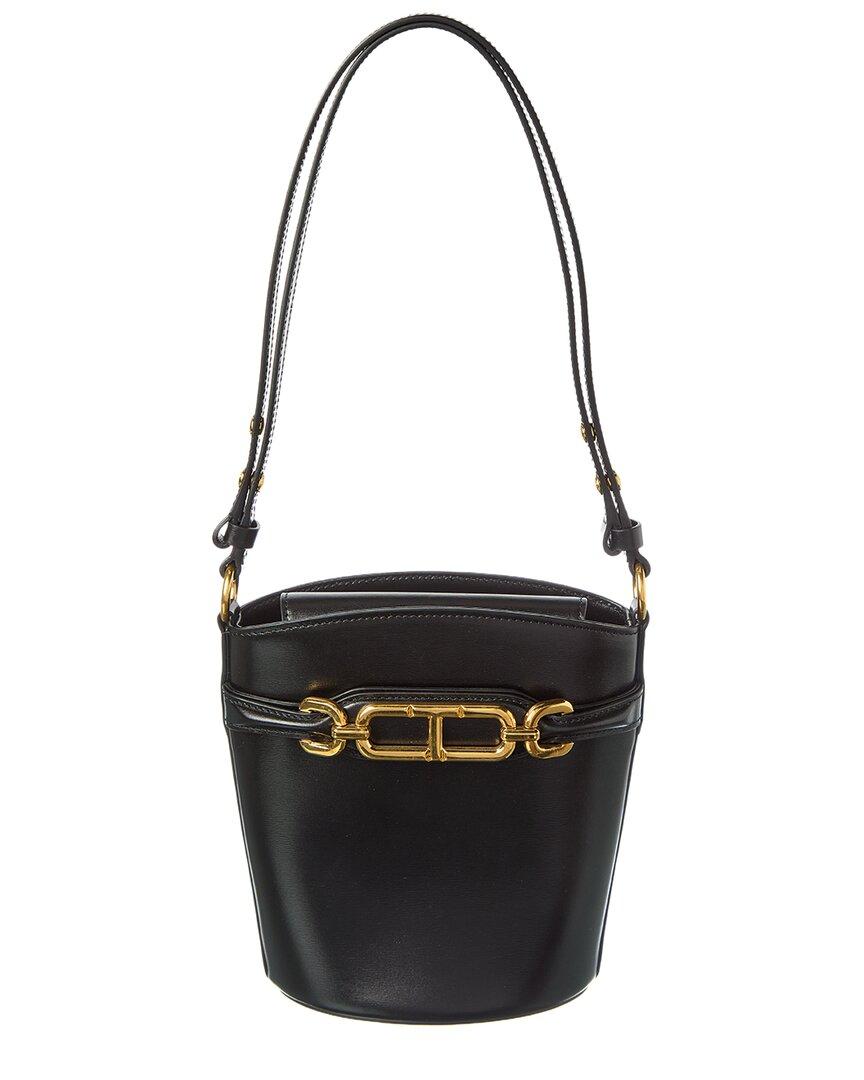 レディース GUCCI Tom Ford Black Leather Bucket Bag