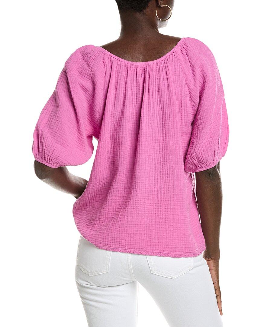 Nation Ltd Lyric Easy Peasant Top in Pink Lyst UK