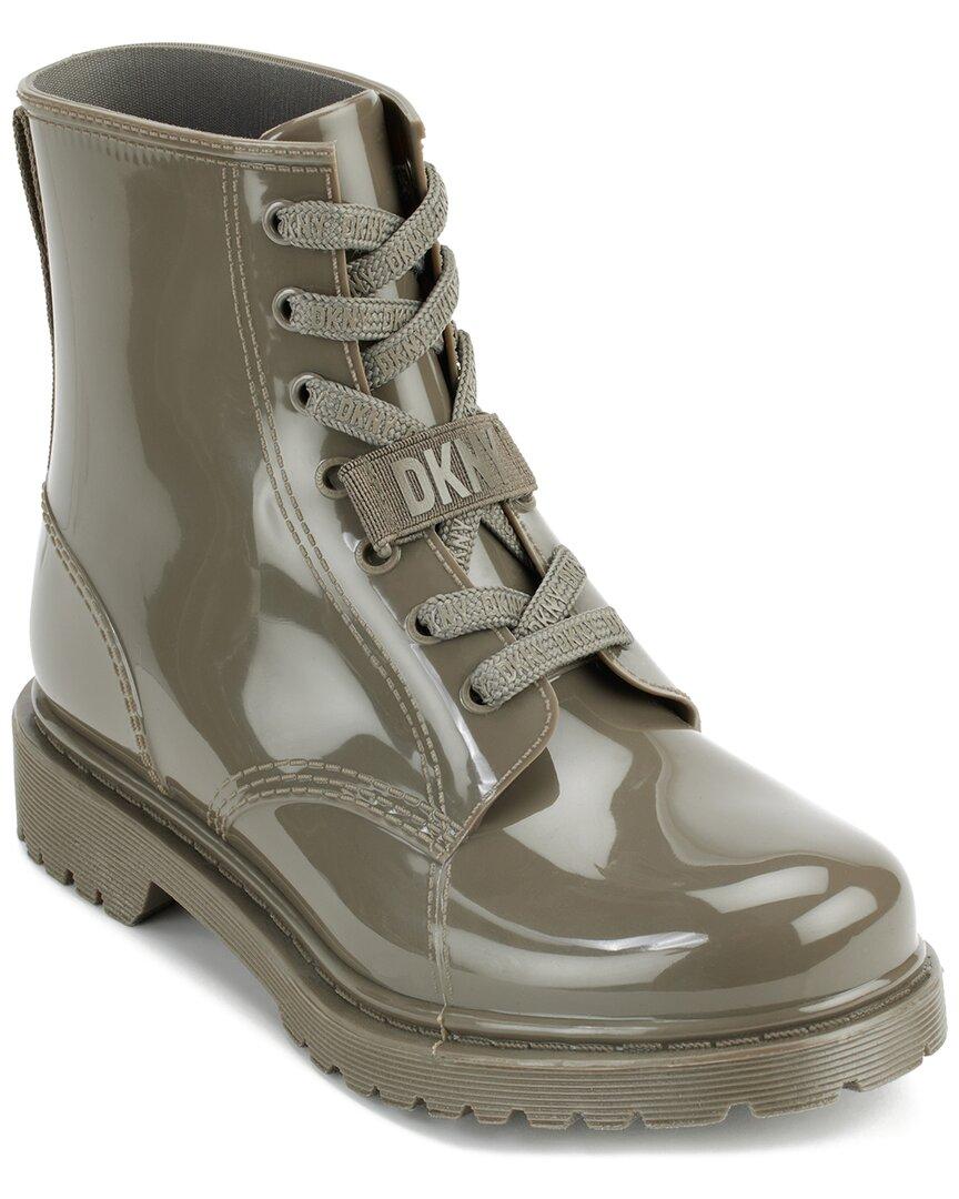 DKNY Lace Up Rubber Rain Boots in Green Lyst