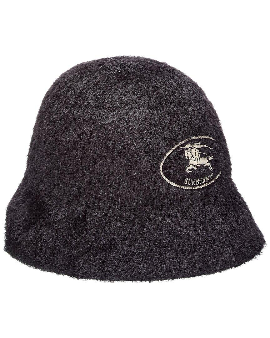 Burberry Knight Stamp Wool-Blend Bucket Hat in Black | Lyst