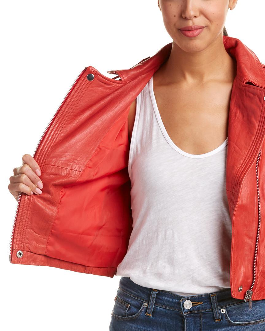 bagatelle red leather jacket, Off 63 