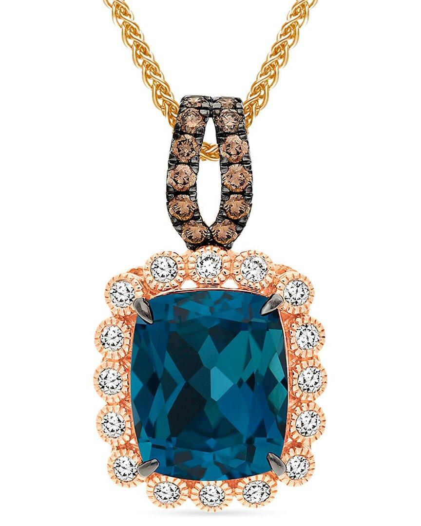 Le Vian Deep Sea Blue Topaztm 14k Rose Gold Diamond
