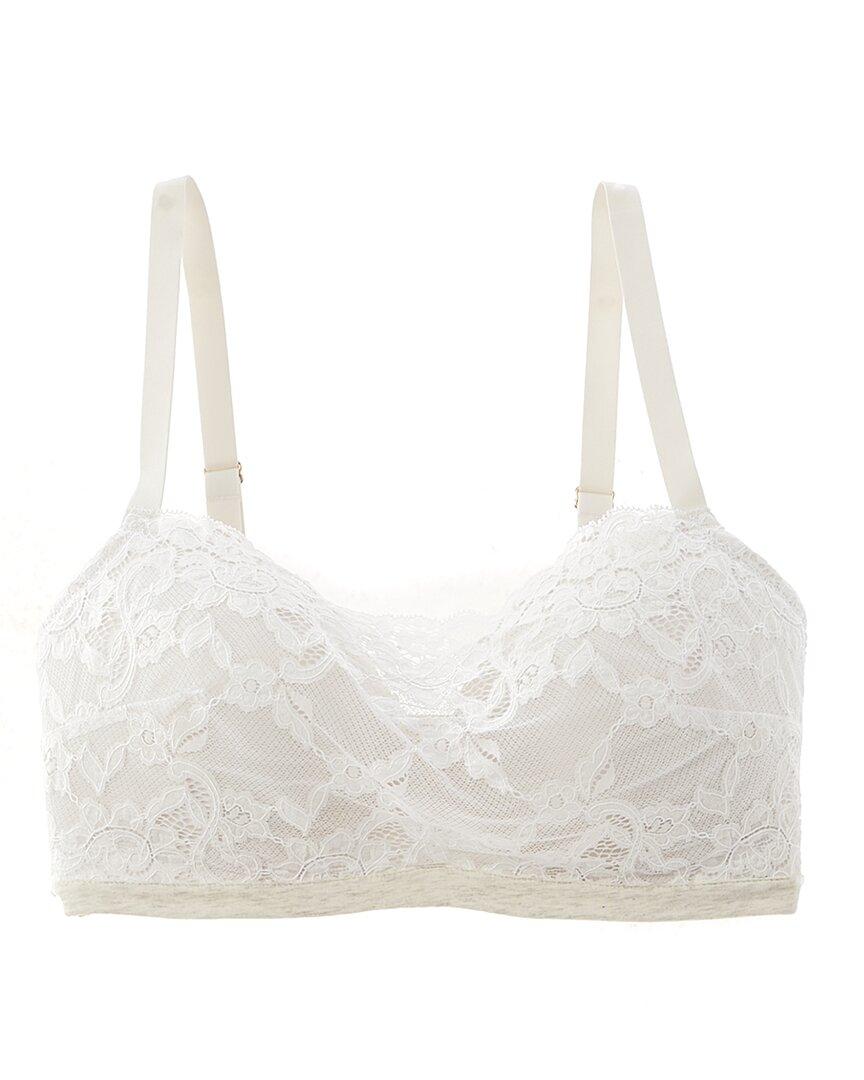 Le Mystere Lace Touch Wireless Bra in Brown (White) | Lyst