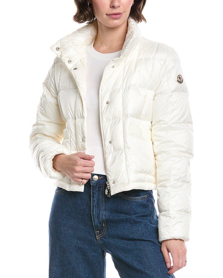 Moncler Two-Toned Puffer Jacket in White | Lyst moncler twotone