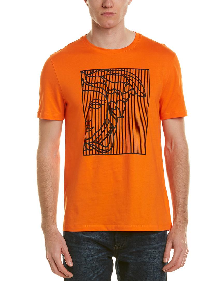 Versace Cotton T- Shirt in Orange for 