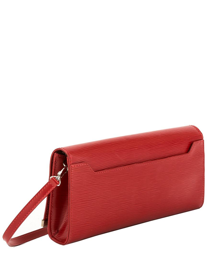 Leather clutch bag Louis Vuitton Red in Leather - 32454393