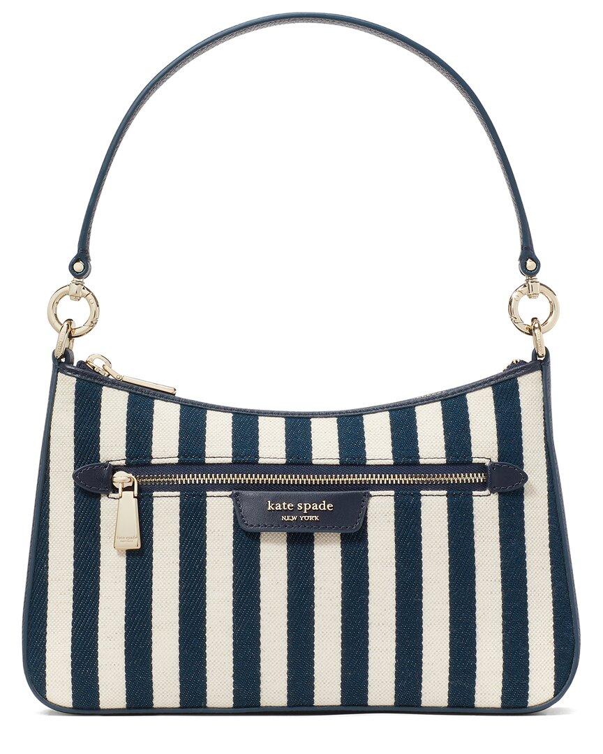Kate Spade Hudson Striped Canvas Fabric Convertible Crossbody in