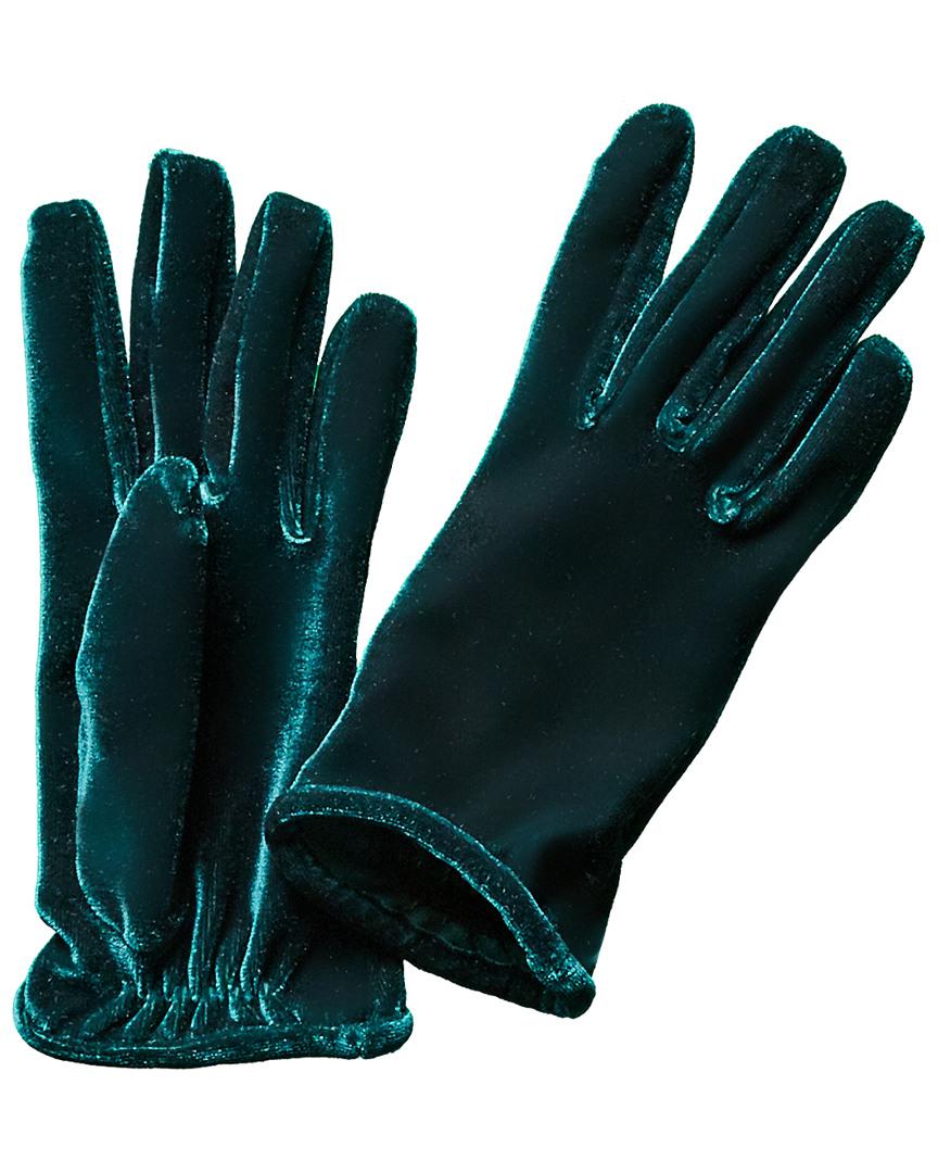 Portolano Women's Velvet Gloves in Green Lyst