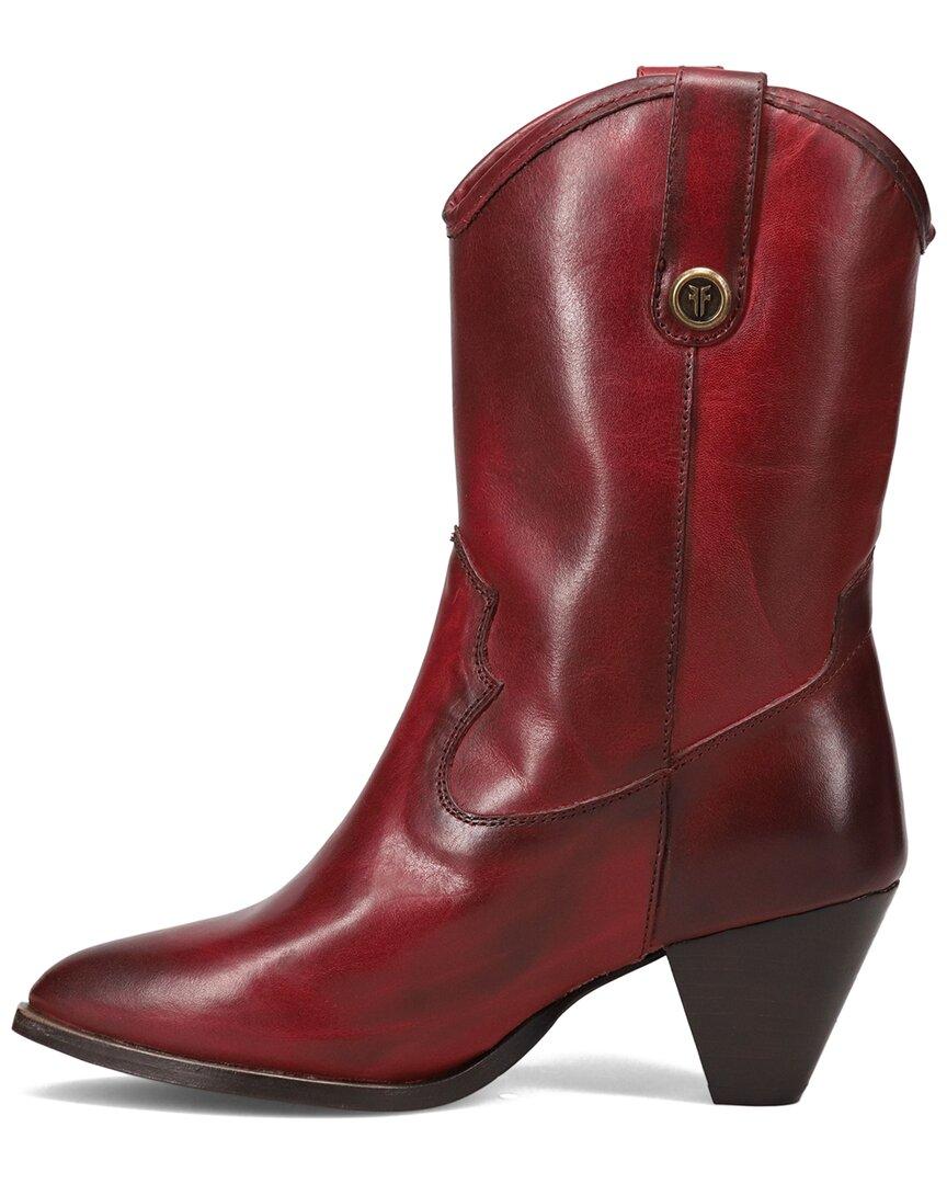 Frye red leather boots sale