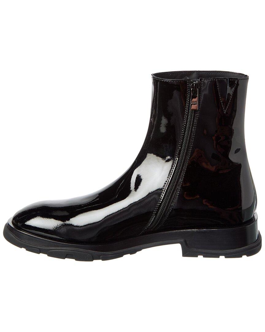 McQueen Tread Slim Half Leather Boot in Black for Men | Lyst display picture 3