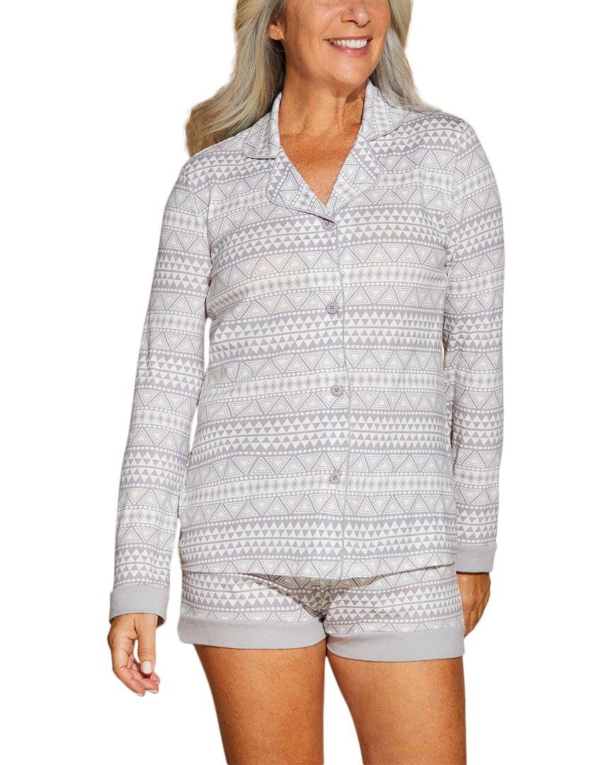Cosabella Women's Bella Printed Pajama Set - Long Sleeve Top & Boxers, Super Soft Pima Cotton & Modal, Perfect For Lounging & Sleep