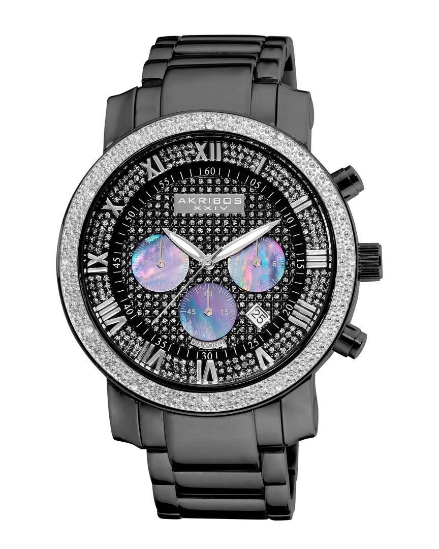 Akribos xxiv diamond watch deals