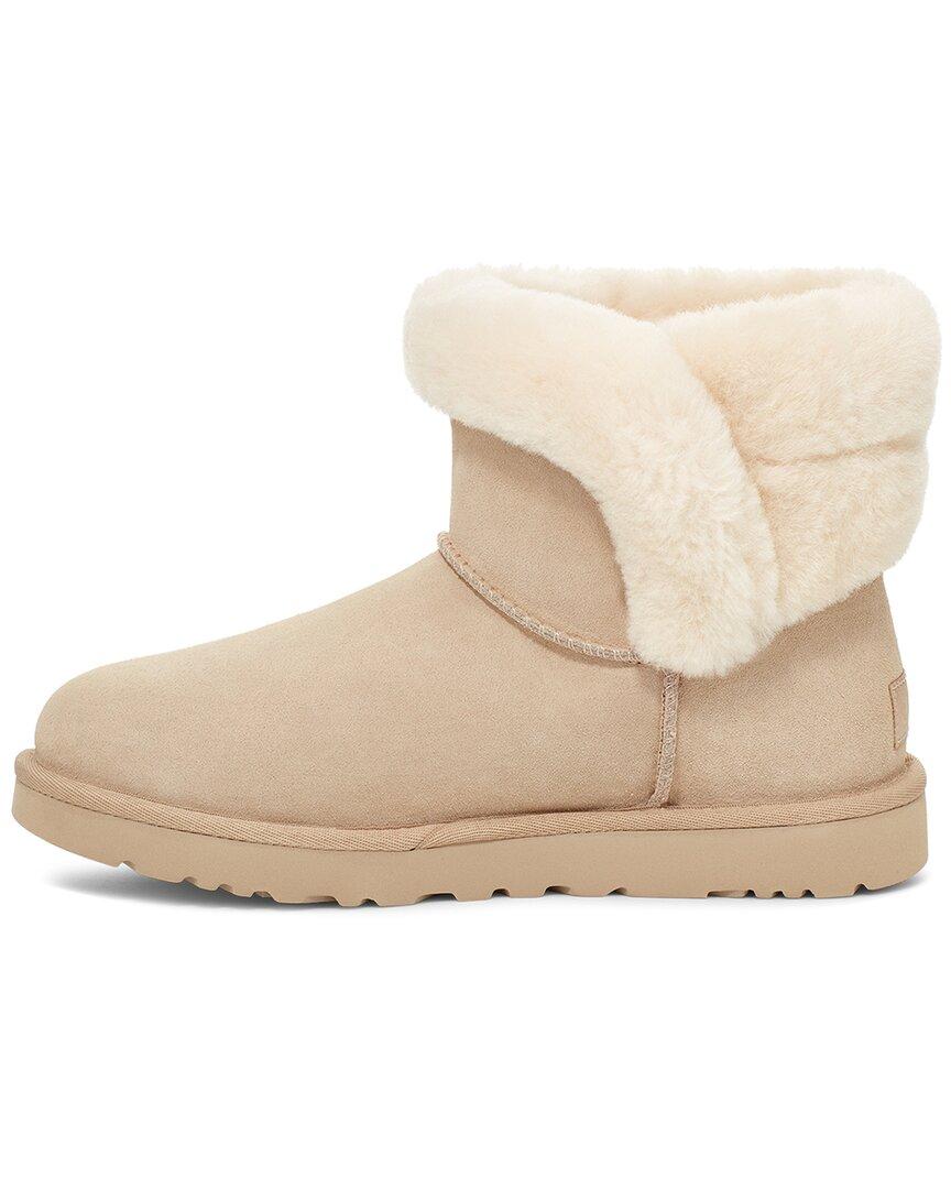 UGG Saniya Mini Suede Classic Boot in Natural | Lyst