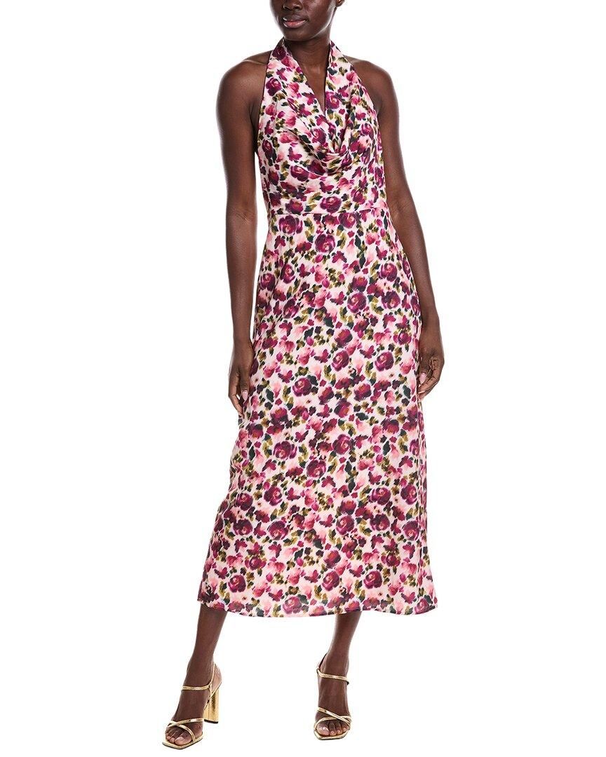 strapless open back dress Beverley Wine Crepe Maxi Dress