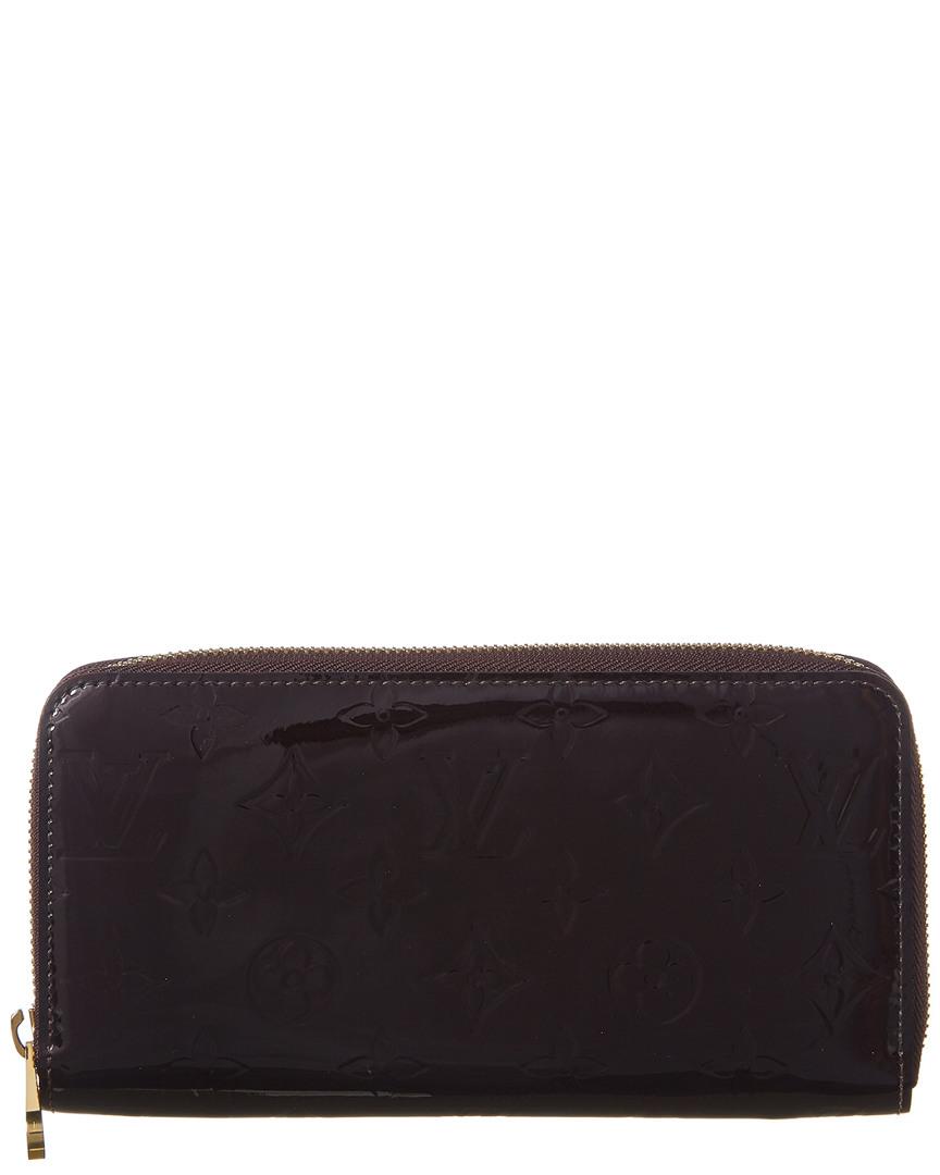 Louis Vuitton Purple Monogram Vernis Leather Zippy Wallet in Black - Lyst