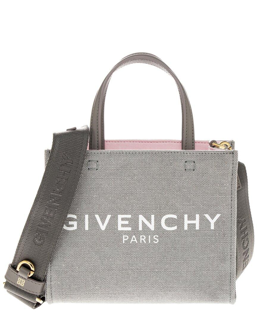 Givenchy G Mini Canvas & Leather Tote in Gray Lyst