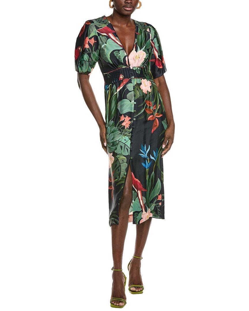 chiffon halter midi dress Green Chiffon Sleeveless Halter Neck Ruffle Midi Dress