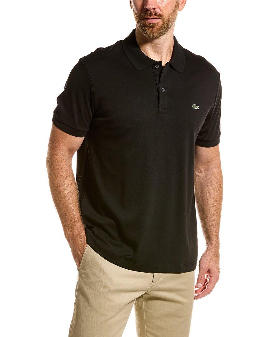 Lacoste Interlock Polo Shirt in Black for Men Lyst