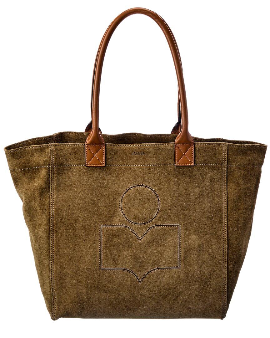 Isabel Marant Yenky Small Suede & Leather Tote in Brown Lyst