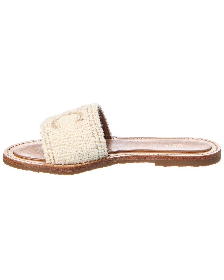 Espadrille Celine White Mules Loewe Gate Flat White Leather