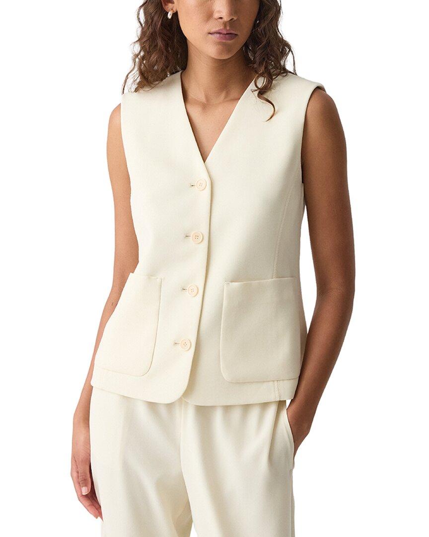 新品⭐︎Theory Zigzag Vest Size 0 Theory Zig Zag Stitch Vest in White | Lyst