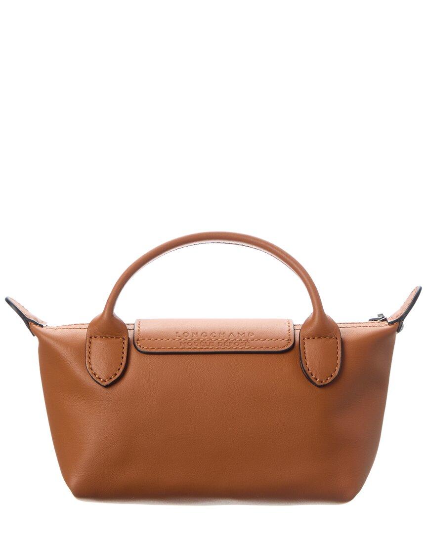 Longchamp Le Pliage Xtra Xs Leather Pouch in Brown