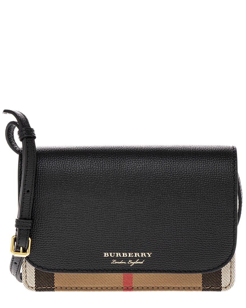 Burberry Hampshire Canvas & Leather Crossbody in Black Lyst
