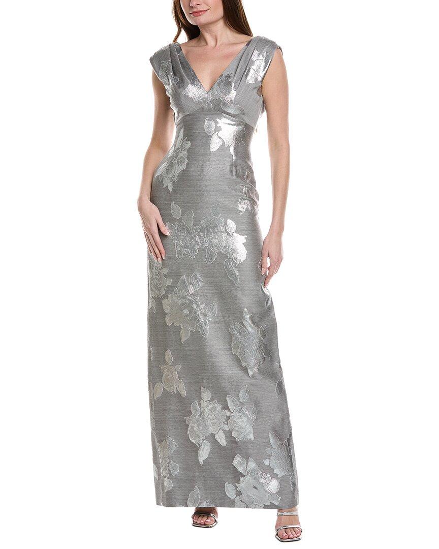 sachin and babi light blue dress Lela Rose | Embroidered Stretch Twill Off The Shoulder Gown | S main image 1