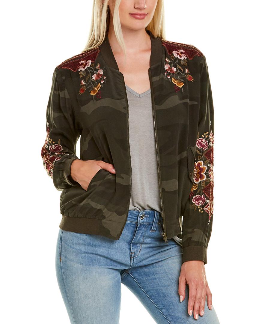 Johnny Was Nepal Silk-lined Bomber Jacket - Lyst