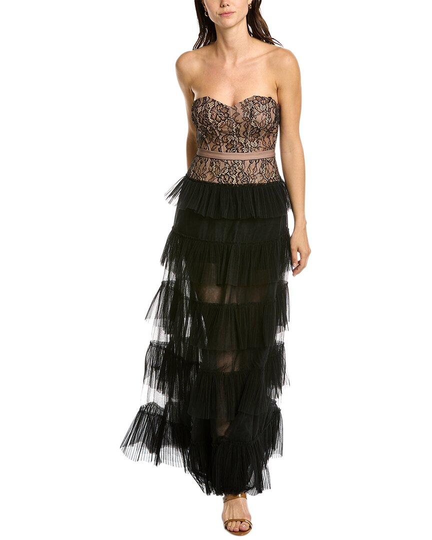 BCBGMAXAZRIA Bcbgmaxazria Lace Evening Maxi Dress in Black | Lyst