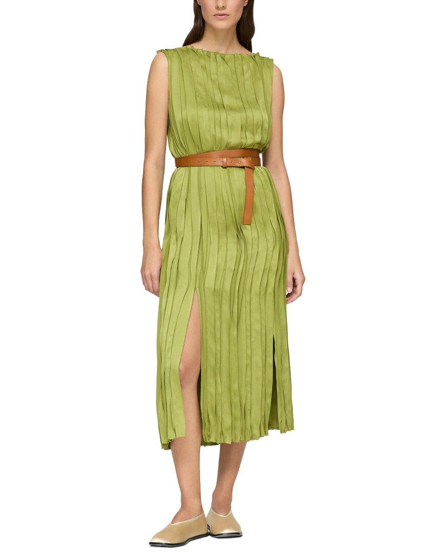 lafayette 148 green dress Lafayette 148 // Flounced Shirt Dress – VSP Consignment main image 1