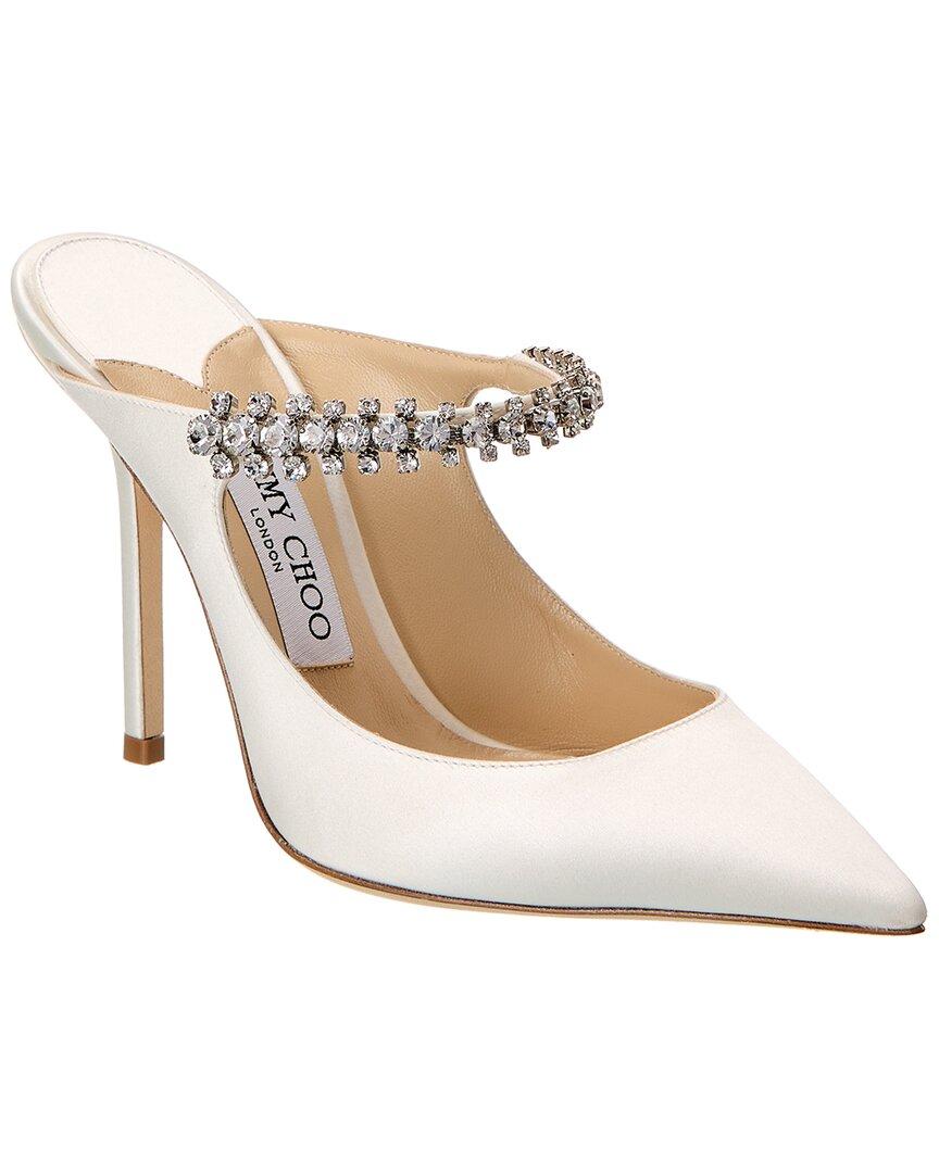 Jimmy Choo Bing 100 Satin Pump in White Lyst