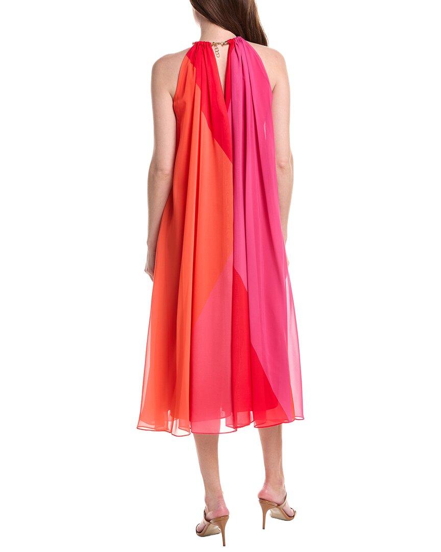 white christmas dresses Color-Block Strapless Pleated Chiffon Maxi Dress