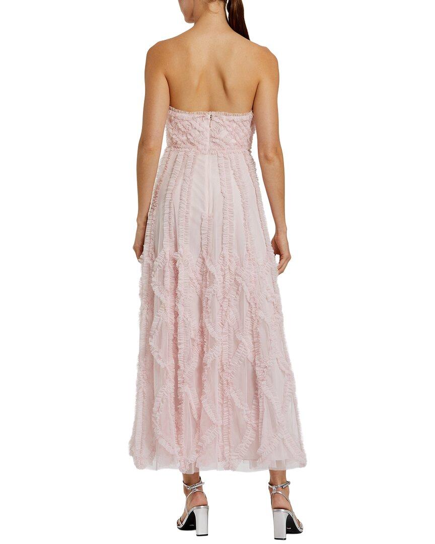mac duggal strapless tiered ruffled a-line midi dress High Low Cocktail Dress Ruffle Mac Duggal 8276
