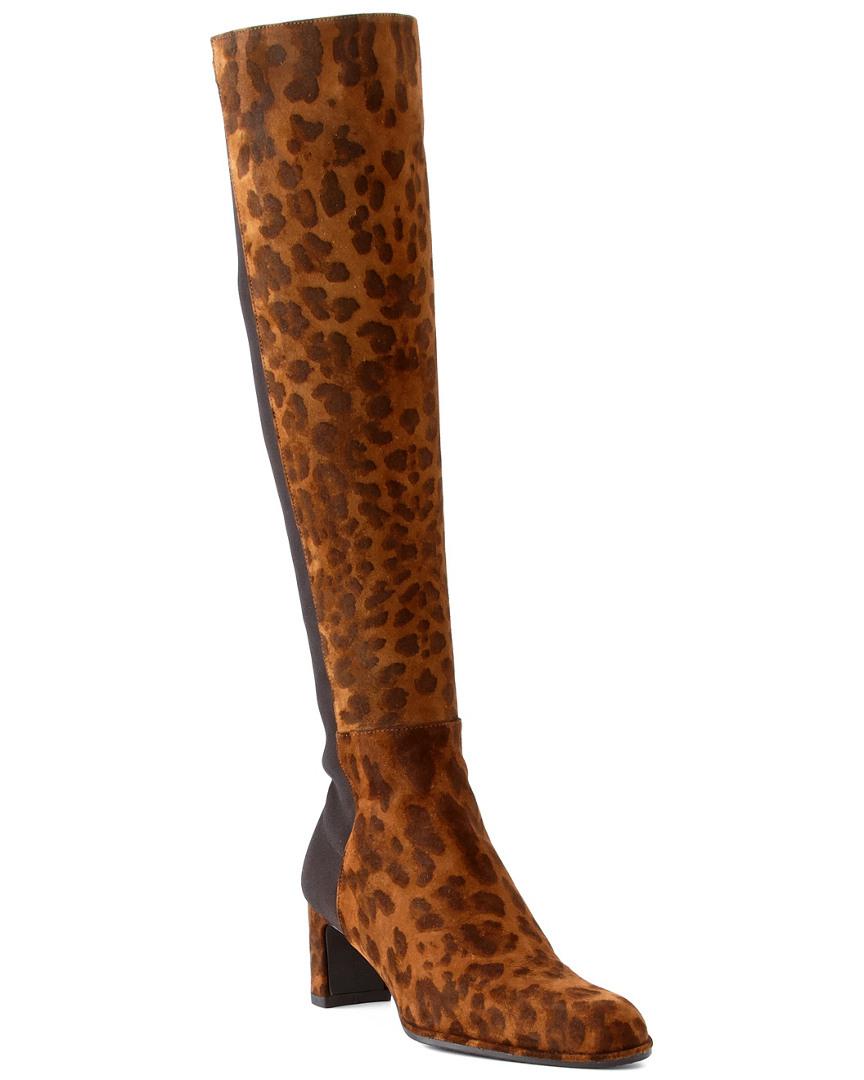 leopard print long boots