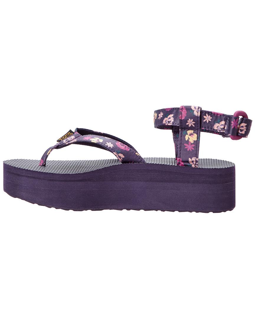 Teva Women's Flatform Floral Sandal in Purple - Lyst